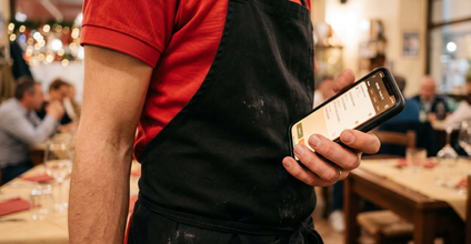 Menu admin da telefono Web Restaurant - aggiornamento piatti e prezzi da smartphone